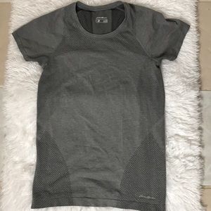 Eddie Bauer FreeVent Athletic Top Grey Size Medium